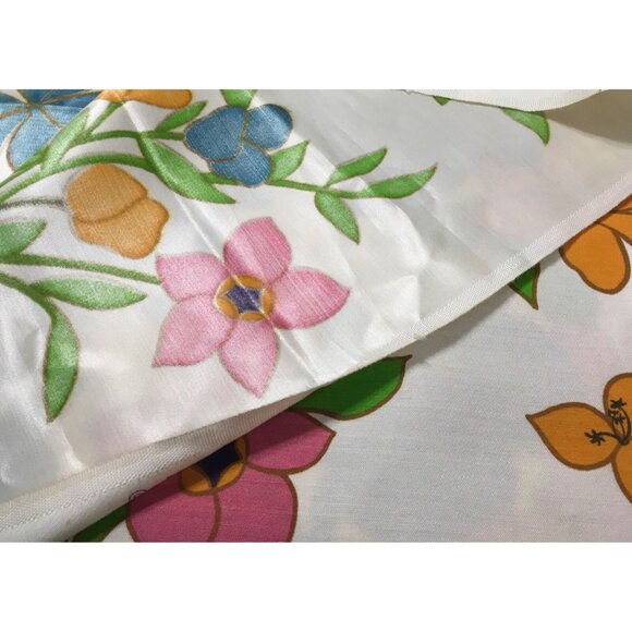 5th Avenue Designs Fabric Flower Power Fabric Large Print Turquoise Pink 8 Yd - Picture 5 of 10